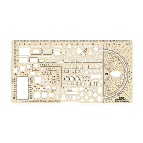 Ecopybook small Tactical ruler Protractor NATO 