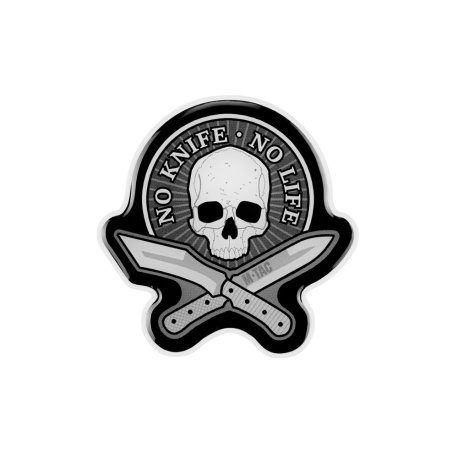 3D Sticker No Knife – No Life 