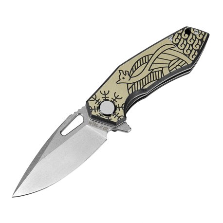 Folding Knife Type 12 Scandinavian Stonewash 